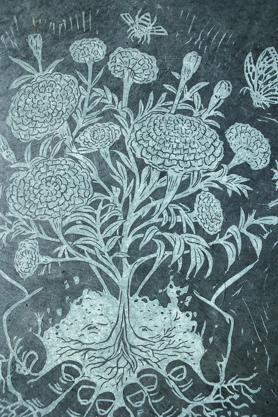 Reciprocity - Handmade lino print