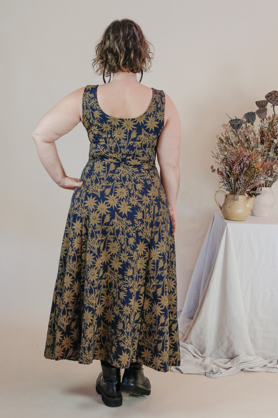 Flow Dress - Gold Flannel Flower