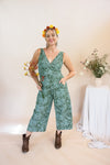 Wide Leg Jumpsuit - Marigold Connection Print