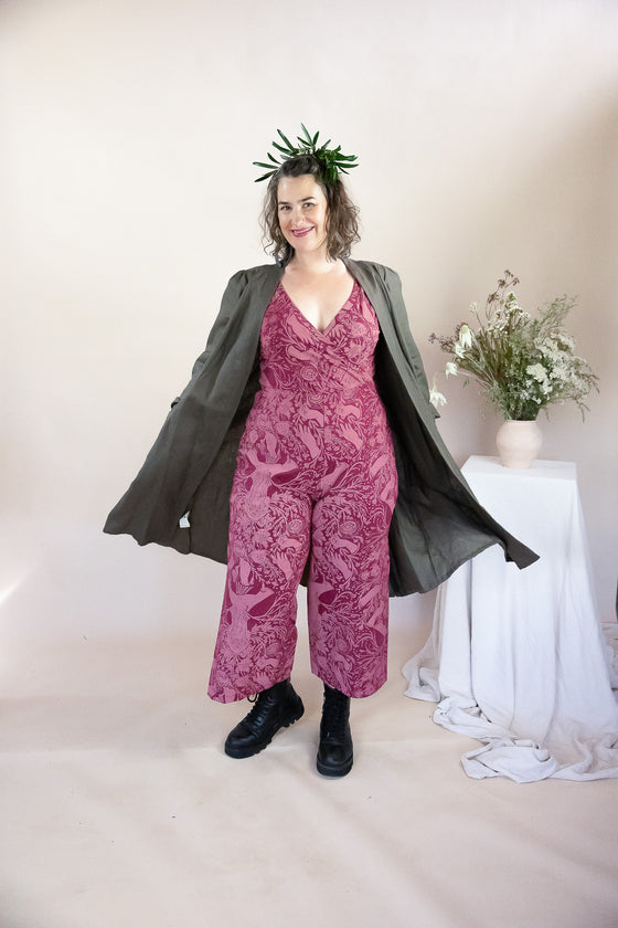 Wide Leg Jumpsuit - Self Care Print