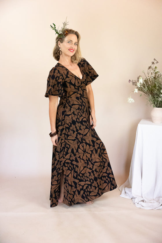 Wrap Dress - Burdock and Bird Print