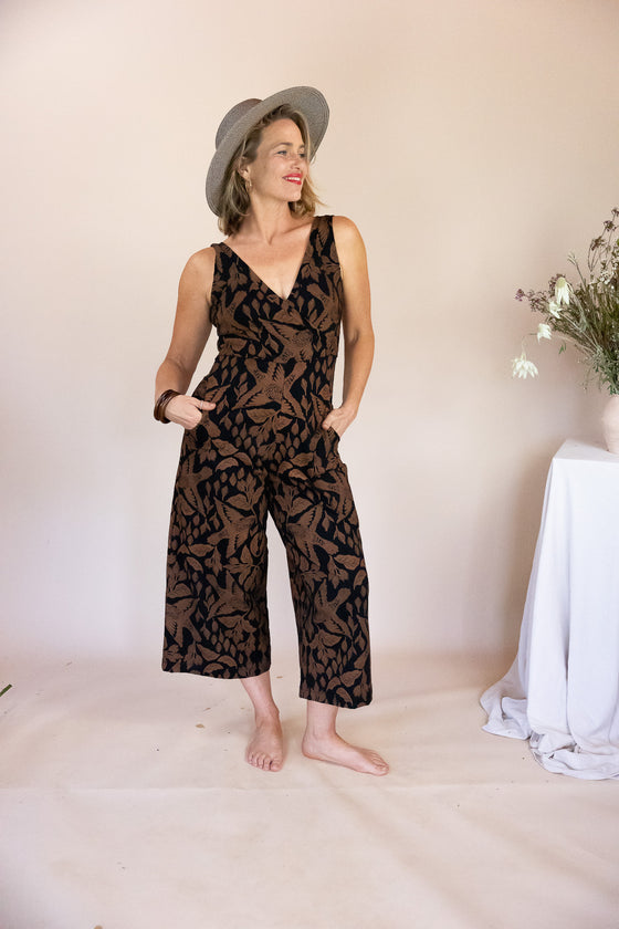 Wide Leg Jumpsuit - Burdock and Bird Print